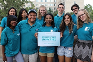 Student ambassadors help spread word on new tobacco free policy.